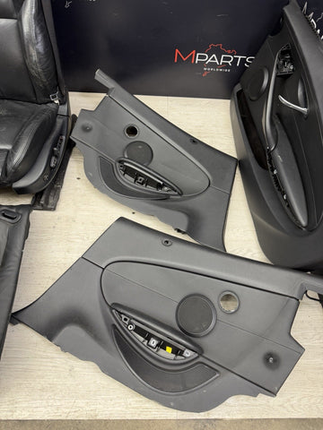 MBMW E64 M6 08-10 CONVERTIBLE FRONT REAR LEATHER SPORT SEAT BLACK DOOR CARDS