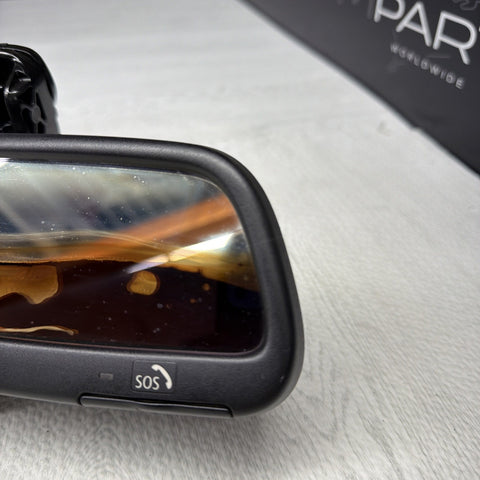 01-06 BMW E46 M3 Rearview Rear View Mirror SOS Homelink Convertible *Glass Damag
