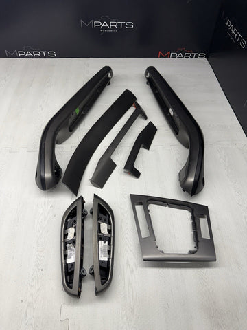 01-06 BMW E46 M3 Convertible Interior Armrests Trim Set Titan Shadow Grey