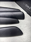 01-06 BMW E46 M3 Convertible Door Upper Arm Rest Armrest Pads Black