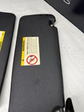 BMW 94-99 E36 M3 Black Sun Visors Sunvisors Pair OEM