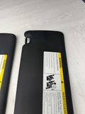 12-20 BMW F30 F32 F36 F80 M3 INTERIOR SUN VISORS ANTHRACITE PAIR SET BLACK OEM