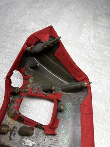 FERRARI F8 TRIBUTO RED ALCANTARA DRIVER LEFT LH LOWER DASH PANEL TRIM OEM