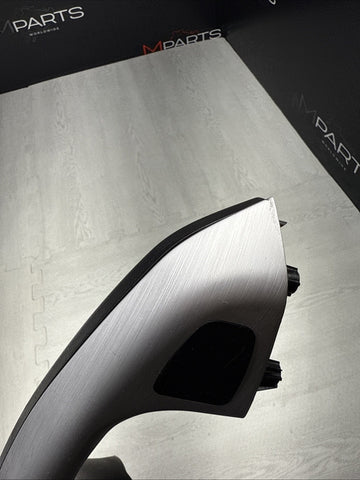 01-06 BMW E46 M3 Brushed Aluminum/Black Door Trim Armrest Right Front Passenger