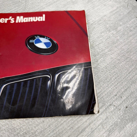1989–1991 BMW 325i 325is 325ix Convertible Owner’s Operator Manual OEM