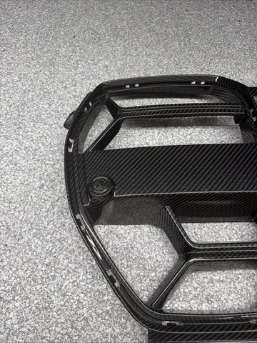 NEW 21-26 BMW G80 G82 G83 M3 M4 REAL CARBON FIBER CSL STYLE NOSE GRILL GRILLE