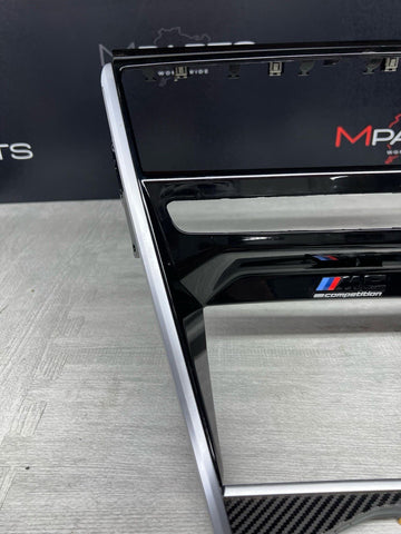 Center Dash Console Carbon Fiber Trims Panels 51168096321 51169396502 BMW F92 M8