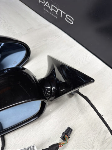01-06 BMW E46 M3 Side View Door Mirrors Pair Jet Black
