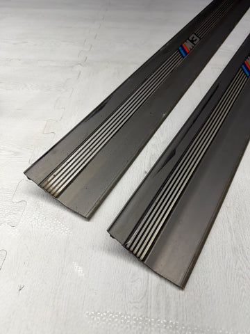 96-99 BMW E36 M3 Coupe / Convertible Door Sills Trims Pair Grey OEM