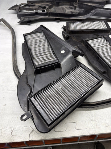 08-13 BMW E90 E92 E93 M3 Front Windshield Cowl Cabin Air Filter Cover Set OEM