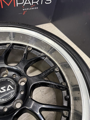 18" Gloss Black PSR Wheels Rims 18x9 ET45 BMW E46 M3 5x120 Square LM style