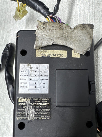BMW E36 3-Series Late Model Factory OEM Alarm Keyless Module w Wiring Harness