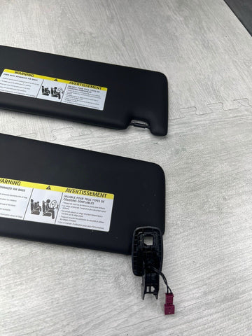 BMW 21-26 G82 M4 Coupe Front Sun Visors Pair Black 8097333 8097334