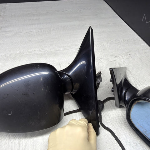 01-06 BMW E46 M3 Side View Door Mirrors Pair Carbon Black  *Notes*