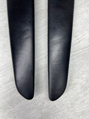 BMW E46 325 330 M3 Front Door Upper Armrest Pads Nappa Black