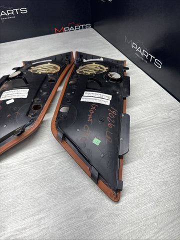 01-06 BMW E46 M3 Convertible Rear Left Right Door Cards Panels Trims Cinnamon