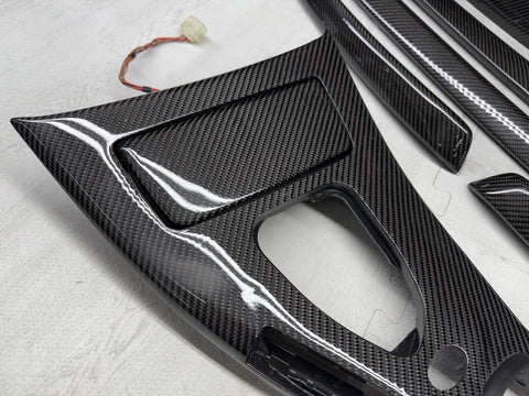 08-13 BMW E92 E93 M3 Interior Trim Set Console Dash Door Gloss Carbon Fiber