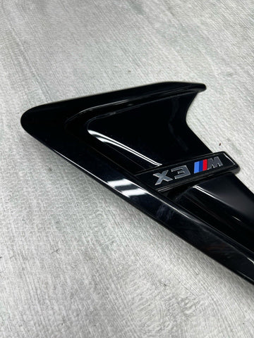 OEM BMW F97 X3M Left Driver Fender Grille Grill Vent Trim Air Duct Cover Black