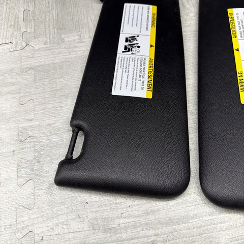 08-13 OEM BMW E92 328 335 M3 Coupe Sun Visors Black Vinyl