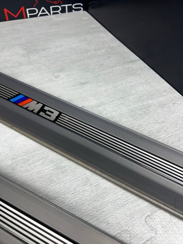 96-99 BMW E36 M3 Coupe Door Sills Trims Pair Dove Grey OEM