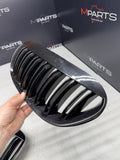 Gloss Black Front Kidney Grilles Grills 2004-2010 BMW E63 E64 645Ci 650i M6
