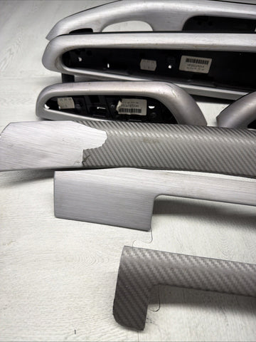 01-06 BMW E46 M3 Convertible Interior Armrests Trim Set Brushed Aluminum *Notes*