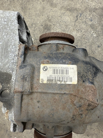 07-13 BMW E82 E90 E92 REAR AUTOMATIC AXLE DIFFERENTIAL CARRIER RATIO 3.46 OEM