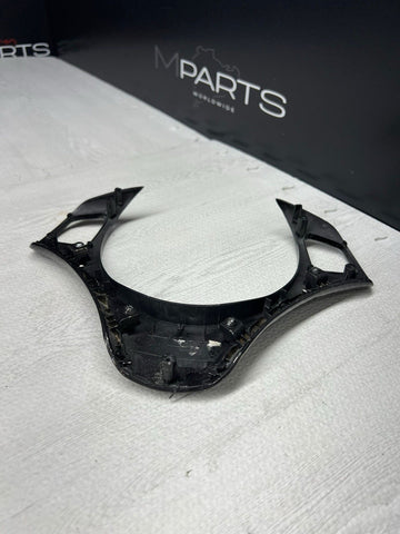 08-13 BMW E90 E92 E93 M3 Lower Steering Wheel Trim Cover Plate Carbon Fiber