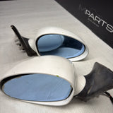 01-06 BMW E46 M3 Side View Door Mirrors Pair Alpine White *Notes*