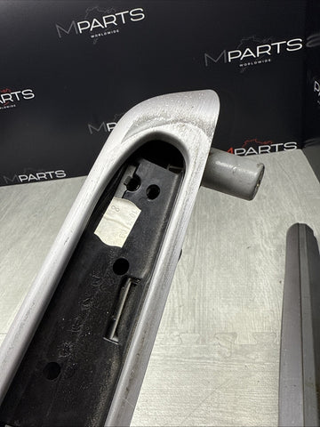 01-06 BMW E46 M3 Brushed Aluminum/Grey Door Trim Armrests Front