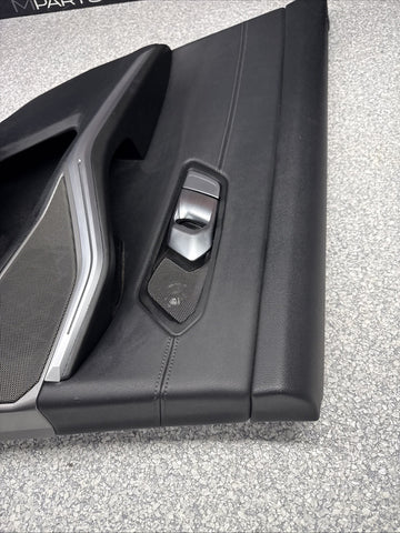 BMW 21-26 G80 M3 Sedan OEM Left Driver Rear Door Card Panel Black