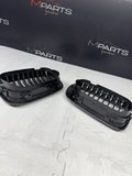 01-06 BMW E46 M3 Front Kidney Grilles Grills Gloss Black