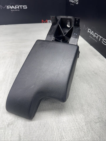 01-06 BMW E46 M3 Center Console Armrest Arm Rest Black Leather Excellent Shape