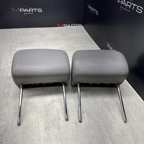 2001-2006 BMW E46 M3 Convertible Grey Rear Headrests Head Rests Pair OEM
