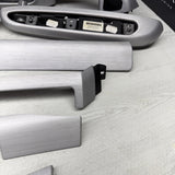 01-06 BMW E46 M3 Coupe Interior Armrests Trim Set Brushed Aluminum *Tab*