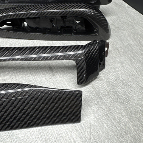 01-06 BMW E46 M3 Convertible Interior Armrests Trim Carbon Fiber *Notes*