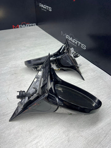 08-13 BMW E92 E93 M3 Folding Mirrors Gloss Black Trims + Glass / No Covers