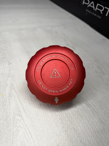 8-13 BMW E90 E92 M3 Blackline Performance Coolant Expansion Tank Cap Cover - Red