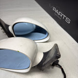 01-06 BMW E46 M3 Side View Door Mirrors Pair Alpine White *Notes*