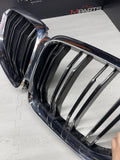 20-23 BMW F95 X5M FRONT GRILLE ASSEMBLY COVER INSERT MOLDING CHROME 8079727 OEM