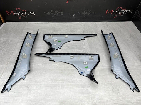 14-20 OEM BMW F32 F36 F82 M4 Front & Rear A & C Pillars Interior Panels Black