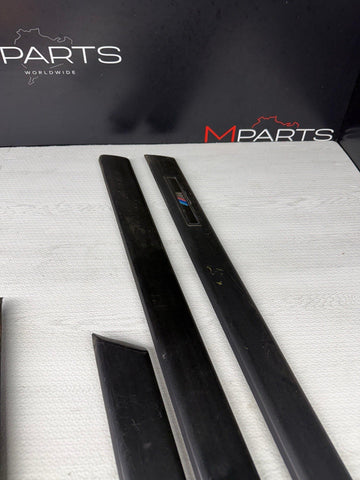 BMW E36 M3 Sedan 1992-1998 Black Door Mouldings Trims Set OEM