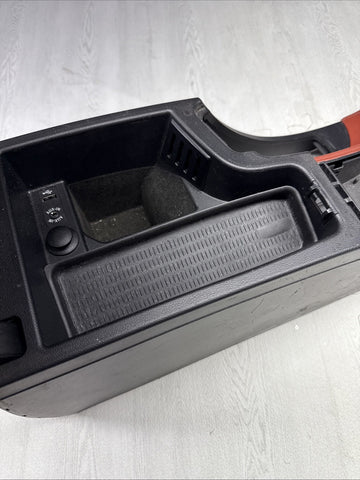 08-13 BMW E90 E92 E93 M3 Extended Fox Red Leather Center Console + Armrest OEM