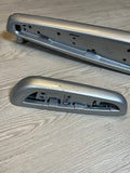 01-06 BMW OEM E46 M3 Silver Aluminum/Grey Bottom Vert Trims Armrests