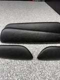 01-06 BMW E46 M3 Convertible Door Upper Arm Rest Armrest Pads Black