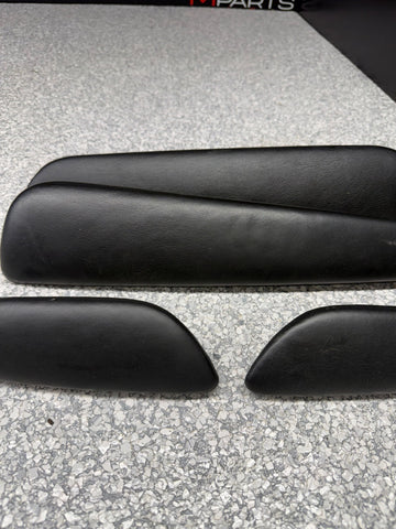 01-06 BMW E46 M3 Convertible Door Upper Arm Rest Armrest Pads Black