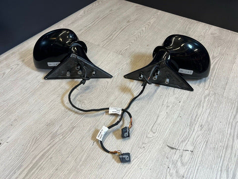 01-06 BMW E46 M3 Side View Door Mirrors Pair Jet Black