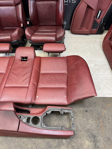 06-10 BMW E60 M5 Interior Front Seats Panels Cards Complete Red Indianapolis