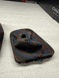 01-06 BMW E46 M3 Shift Knob Shifter & Parking Boots M Rain Hurricane