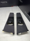 BMW 01-06 E46 Coupe B Pillar Pillars Trims Column Covers Pair Black